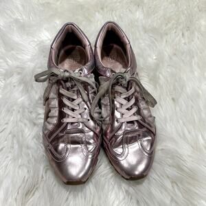 Tory Burch Sport Metallic Ruffle Trainer Sneaker Sz 11